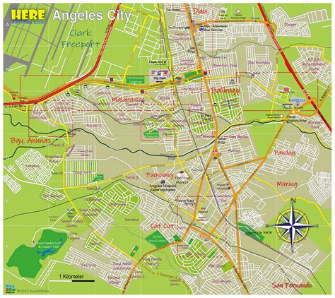 google map angeles city|Detailed Satellite Map of Angeles City .
